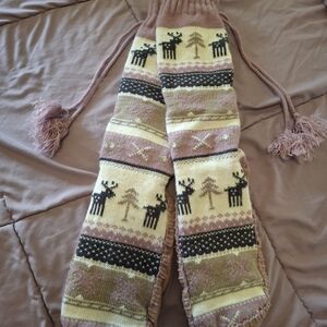 Cozy Knit Moccasin Slippers